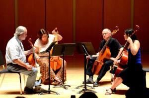 Tuning up for The Shades Premiere Performance at the Traynor Competition 